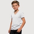 thumbnail image 1 of Krdevn Solid Short Sleeve Casual Crew Neck and V-Neck Tees for Everyday Wear (Boys),5-6 Years, 1 of 5