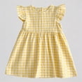 thumbnail image 1 of Krdevn Summer Girls' Checkered Dress with Flared Sleeves and Adorable Dress,5-6 Years, 1 of 4