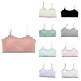 thumbnail image 1 of Krdevn Girls Training Cami Bra, Thin Strap Soft Camisole Bralette, Lightweight Seamless Undergarment for Puberty Growing Girls,Red, 1 of 4