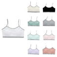 thumbnail image 1 of Krdevn Girls Training Cami Bra, Thin Strap Soft Camisole Bralette, Lightweight Seamless Undergarment for Puberty Growing Girls,White, 1 of 4