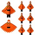 thumbnail image 1 of Krdevn Toddler Boys Girls Halloween Hooded Cloak Cartoon Expression Print Halloween Kid Role Play Fancy Dress Clothes, 1 of 4