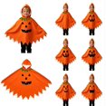 thumbnail image 1 of Krdevn Toddler Boys Girls Halloween Hooded Cloak Cartoon Expression Print Halloween Kid Role Play Fancy Dress Clothes, 1 of 4