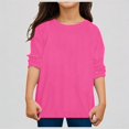 thumbnail image 1 of Krdevn Toddler Boys Girls Solid Color Long Sleeve Crew Neck T-Shirt Casual Fall Top,12-13 Years, 1 of 4