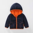 thumbnail image 1 of Krdevn Toddler Boys Girls Windproof Hooded Coat Patchwork Jacket Warm Outerwear,4-5 Years, 1 of 4