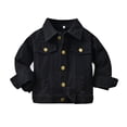 thumbnail image 1 of Krdevn Toddler Boys Girls Windproof Solid Denim Coat Jacket Warm Outerwear Jacket,5-6 Years, 1 of 6