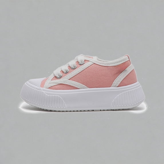 Krdevn Toddler Boys' Platform Canvas Sneakers Lightweight Breathable Non- Comfortable Casual Shoes for Kids Everyday Outdoor Play,Sizes 3-4 Years