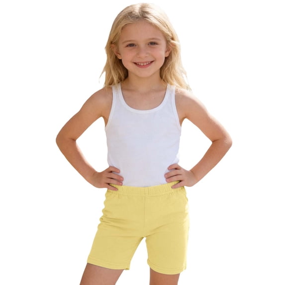 Krdevn Toddler Girls Cotton Biker Shorts, Soft Breathable Dance Shorts,5-6 Years