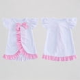 thumbnail image 1 of Krdevn Toddler Girls Gingham Ruffle Cover Up Dress, Flutter Sleeve Bow Detail Beach Swim Cover Up for Summer Pool & Beach,3-4 Years, 1 of 5