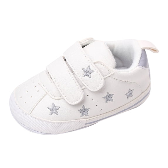Krdevn Toddler Girls' Heart Embroidered Sneakers, Adjustable Hook and Loop Strap Breathable Soft Sole Lightweight Casual Shoes for Spring Summer,Sizes 12-18 Months
