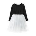 thumbnail image 1 of Krdevn Toddler Girls Long Sleeve Dress - Solid Color Tutu for Holiday Party, Princess Play & Occasion,6-12 Months, 1 of 4