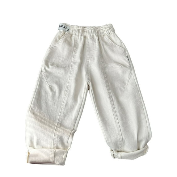 Krdevn Toddler Girls Spring Solid Cool Pocket Street Style Hop Pants Clothes,6-7 Years