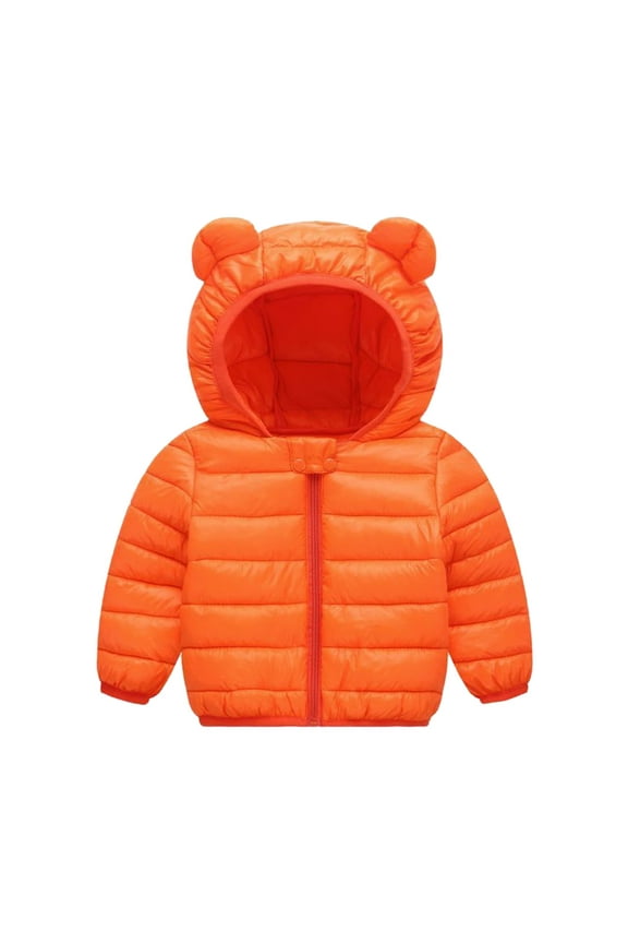 Toddler Kids Baby Hooded Outdoor Jacket Thick Warm Windproof Coat,3-4 Years
