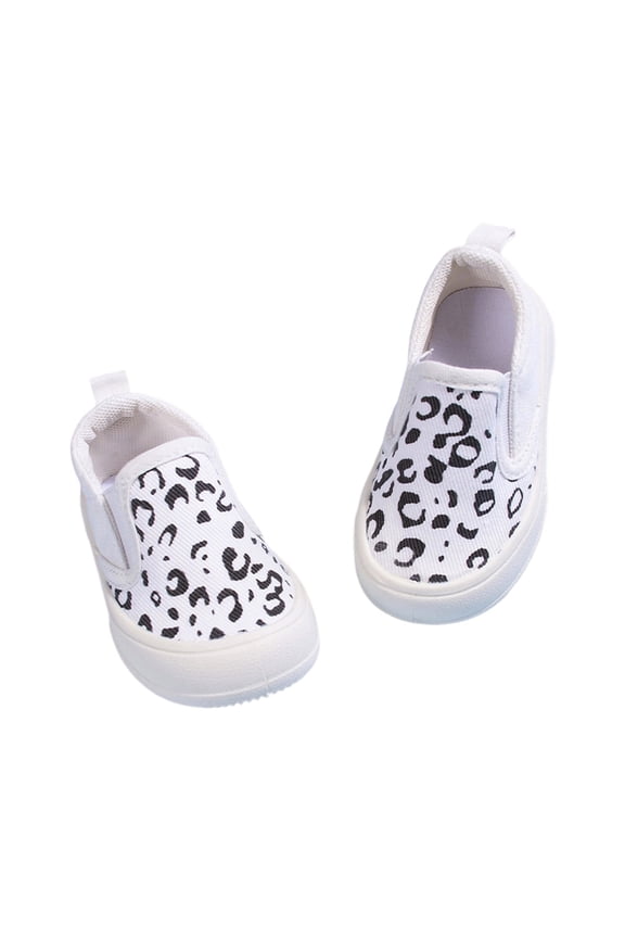 Krdevn Toddler Kids Leopard Print Slip On Shoes Non Slip Casual Sneakers Size:2-2.5 Years
