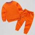 thumbnail image 1 of Krdevn Toddler Kids' Solid Lined Sweatshirt & Jogger Pants 2-Piece Fall Winter Outfit Set,15-16 Years, 1 of 3