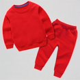 thumbnail image 1 of Krdevn Toddler Kids' Solid Lined Sweatshirt & Jogger Pants 2-Piece Fall Winter Outfit Set,9-10 Years, 1 of 3