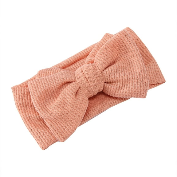 Krdevn Toddlers Oversized Bow Headband Children's Knitted Knotted Headband Fontanelle Hair Accessories Headflower