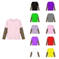 thumbnail image 1 of Krdevn Twofer Long Sleeve Tee with Striped Underlayer Sleeves (Unisex),5-6 Years, 1 of 3