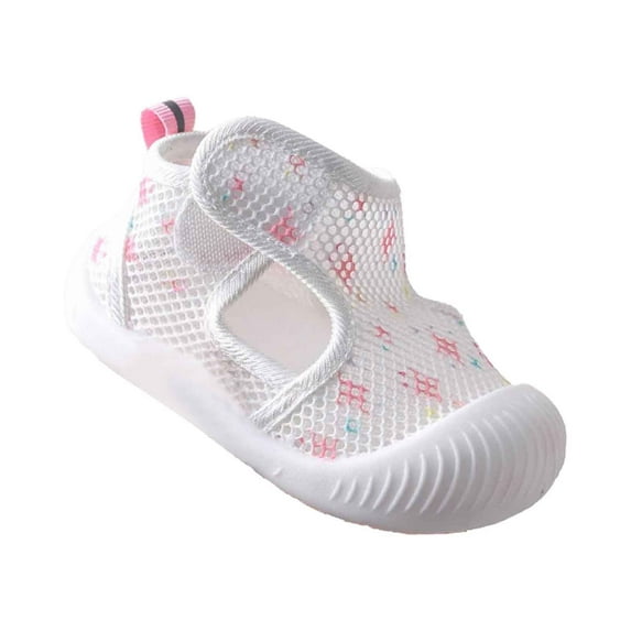 Krdevn Unisex Baby Walking Shoes, Breathable Mesh Soft Sole Shoes with Cutout Design, Lightweight Summer First Walkers for Toddlers,16-22 Months