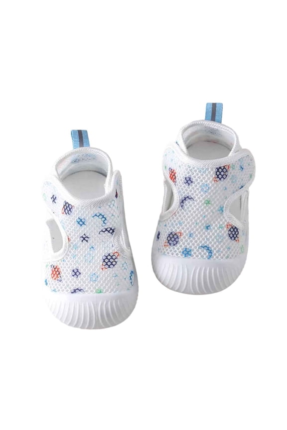Unisex Baby Walking Shoes, Breathable Mesh Soft Sole Shoes with Cutout Design, Lightweight Summer First Walkers for Toddlers,6-11 Months