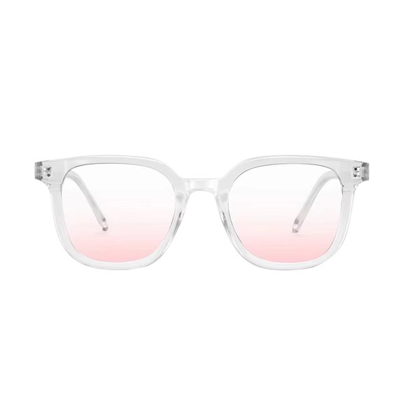 Krdevn Unisex Black Frame Square Sunglasses Gradient Lens Sun Protection Fashion Daily Outdoor Shades