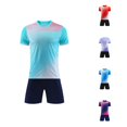 thumbnail image 1 of Krdevn Unisex Gradient Soccer Set Breathable Training Uniform for Youth and Adults,11-12 Years, 1 of 3