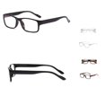 thumbnail image 1 of Krdevn Unisex Narrow Square Clear Glasses Spring Hinge Frame Fashion Plain Lens Eyewear for Daily Wear, 1 of 3