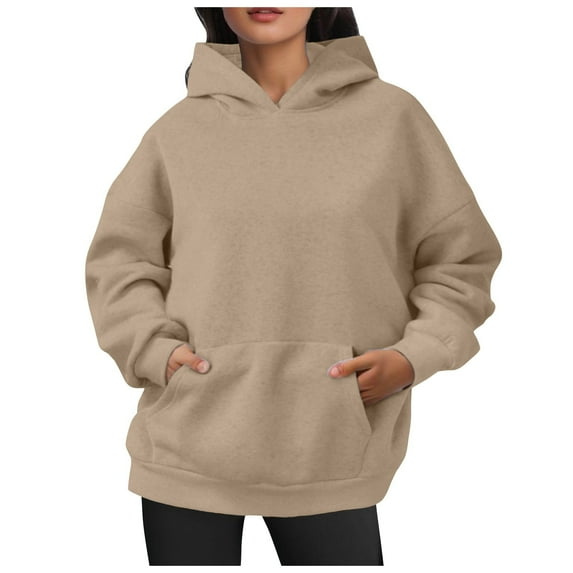 Krdevn Velvet Hoodie - Women's Oversized Winter Pullover, Plush Sweatshirt with Pockets for Cold Weather, Size for XL