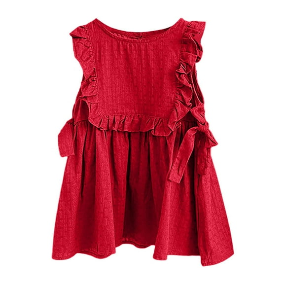 Krdevn Western Style Short Sleeved Small Floral Shawl Princess Style Girls' Dress,12-18 Months
