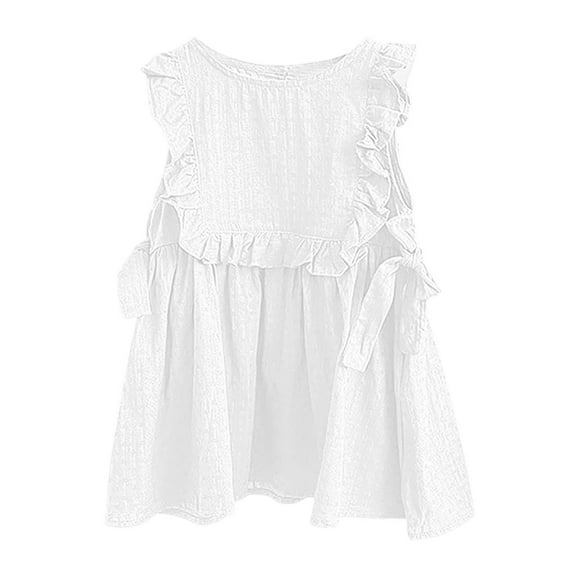 Krdevn Western Style Short Sleeved Small Floral Shawl Princess Style Girls' Dress,12-18 Months