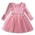 thumbnail image 1 of Krdevn Winter Long Sleeve Girls Party Dress Gown Casual Baby Toddler Formal Occasion Outfit,12-18 Months, 1 of 9