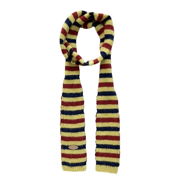 Krdevn Women Knit Scarf, Slim Long Decorative Narrow Neck Wrap for Fall Winter Fashion Outfit