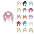 thumbnail image 1 of Krdevn Women Solid Lace Triangle Scarf, Lightweight Tassel Fringed Shawl Wrap for Dressy Daily Occasion, 1 of 3