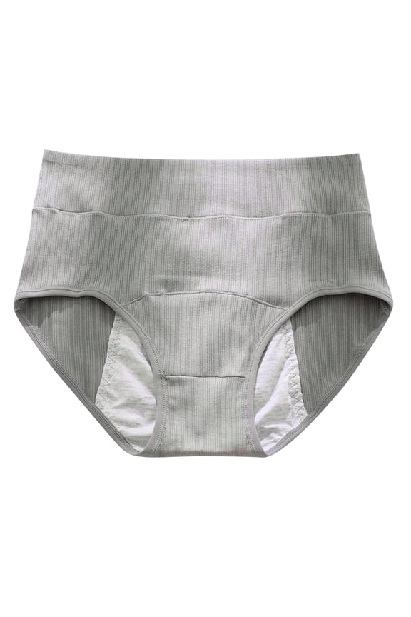 Krdevn Women Solid Mid Rise Period Bikini Underwear Extended Side 4 Layer Absorbent Leak Proof Cotton Breathable Reusable Menstrual Daily Panties Multi Pack Size:2XL