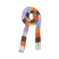 thumbnail image 1 of Krdevn Women Y2K Color Block Stripe Scarf, Mohair Knit Slim Neck Wrap, Fall Winter Decorative Narrow Scarves for Outfit, 1 of 3