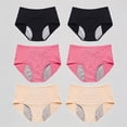 thumbnail image 1 of Krdevn Women's 6-Packs High Waist Period Underwear Leak-Proof Breathable Mesh Menstrual Briefs,5XL, 1 of 3