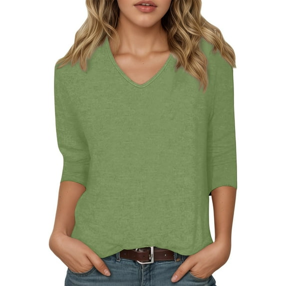 Krdevn Women's Basic Crew Neck Short Sleeve Casual T Shirt Soft Comfortable Everyday Top Solid Color Tee for Ladies,Women's Tops, Tees & Blouses,Size:S