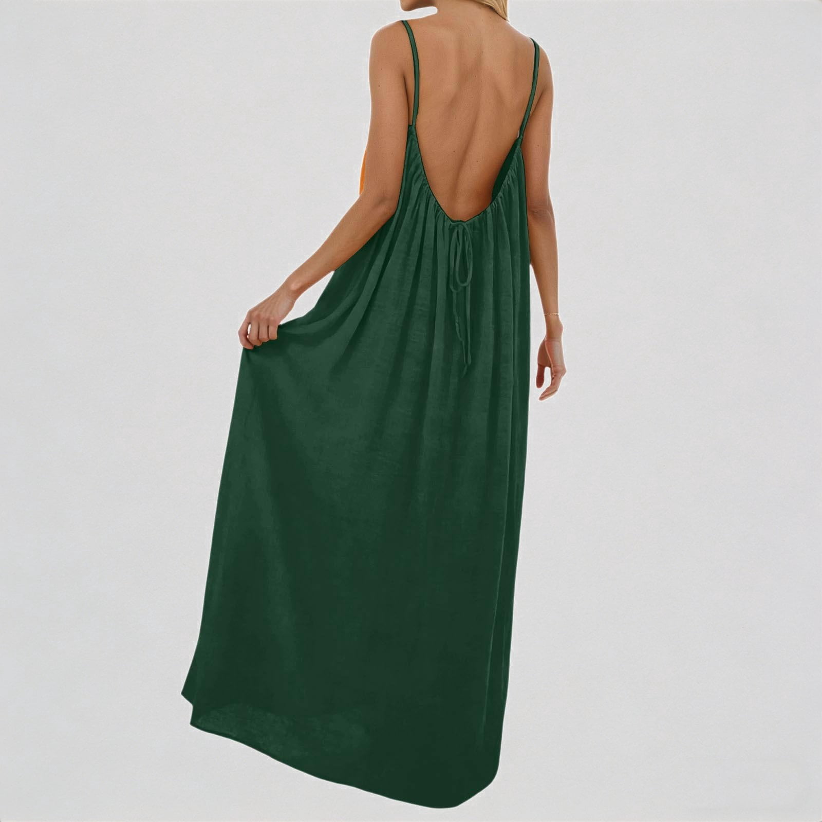Loose Outer Robe Krdevn Women's Comfy Sleeveless Open Back House Robe Loose Fit Casual ...