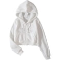 thumbnail image 1 of Krdevn Womens Fall Sweatshirts,Women'S Hoodies Sweatshirts Long Sleeve Drawstring Hoodies Crop Top,Pullover Sweatshirts for Women,Size:L, 1 of 3