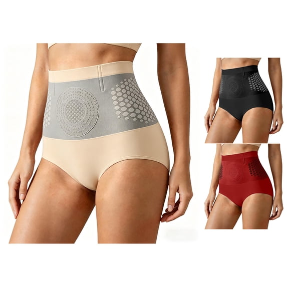 Krdevn Women's High Waist Tummy Control Shaping Panty Seamless Lifting Waist Reduction Underwear
