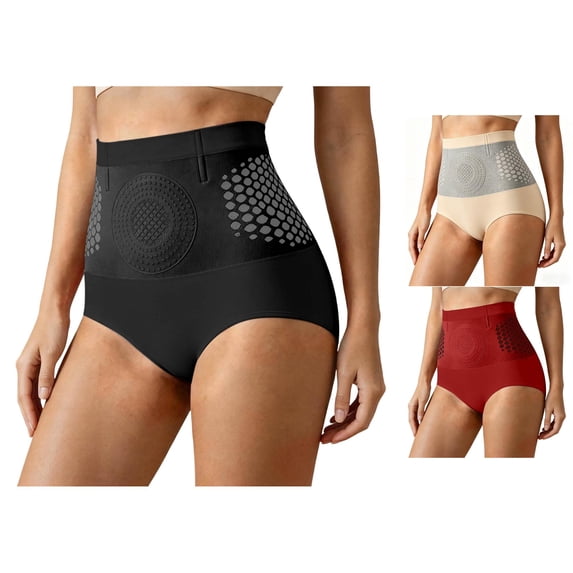 Krdevn Women's High Waist Tummy Control Shaping Panty Seamless Lifting Waist Reduction Underwear