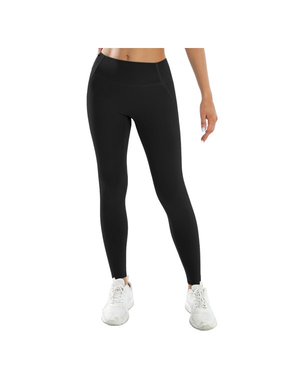 Krdevn Women's High Waisted Workout Leggings, Buttery Soft Yoga Pants with Tummy Control, Squat Proof Stretchy Tights for Gym and Pilates,Size:L