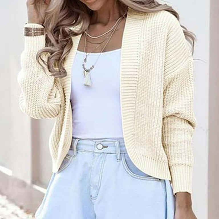 Short white cardigan sweater online