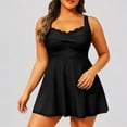 thumbnail image 1 of Krdevn Women's Plus Size Two Piece Tankini Set Comfortable Top With Swim Shorts Modest Tummy Control Swimsuit,3XL, 1 of 5