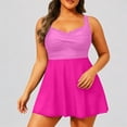 thumbnail image 1 of Krdevn Women's Plus Size Two Piece Tankini Set Comfortable Top With Swim Shorts Modest Tummy Control Swimsuit,3XL, 1 of 5