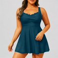 thumbnail image 1 of Krdevn Women's Plus Size Two Piece Tankini Set Comfortable Top With Swim Shorts Modest Tummy Control Swimsuit,XXL, 1 of 5