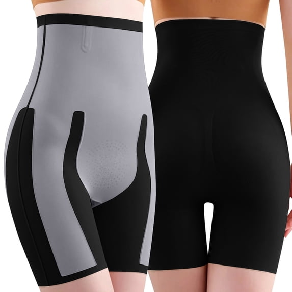 Krdevn Women's Seamless High Waisted Tummy Control Lifter Thigh Slimmer Shapewear Shorts