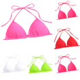 thumbnail image 1 of Krdevn Women's Triangle Halter Bikini Top Tie Front Swimwear for Beach and Pool,M, 1 of 7
