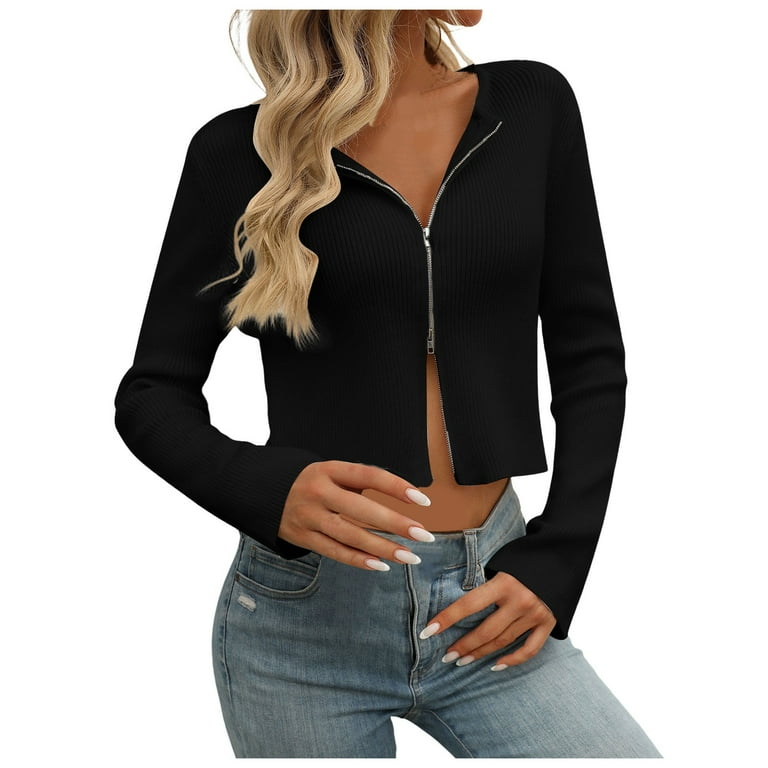 Zip cropped jumper 2025