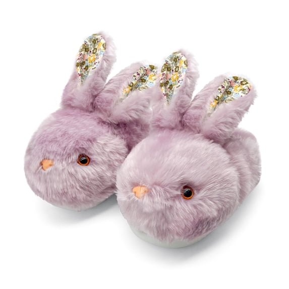 Krdevn Womens Bunny Cute Animal Slippers Soft Plush Build Cuddly ...