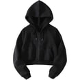 thumbnail image 1 of Krdevn Womens Fall Sweatshirts,Women'S Hoodies Sweatshirts Long Sleeve Drawstring Hoodies Crop Top,Pullover Sweatshirts for Women,Size:3XL, 1 of 4